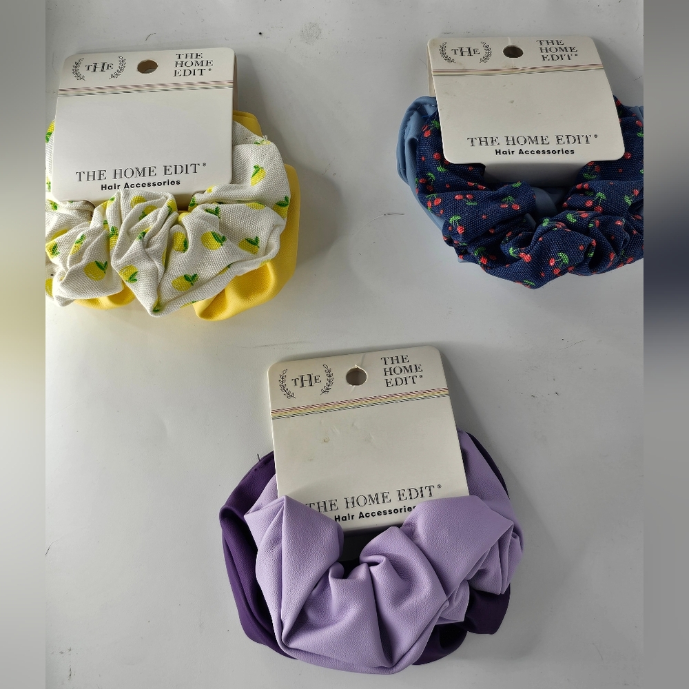 The Home Edit Kids Scrunchie Set - Blue, Yellow, Purple
